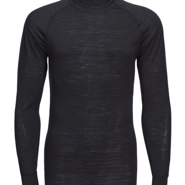 Merino wool crew neck long sleeve top Thumbnail