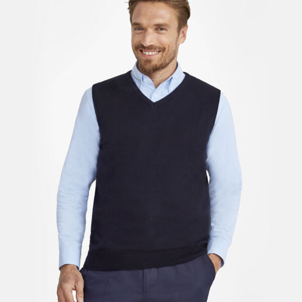 SOL'S Unisex Gentlemen Sleeveless Cotton Acrylic V Neck Sweater Thumbnail
