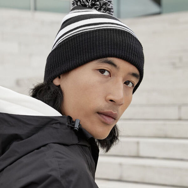 Striped fan beanie Thumbnail