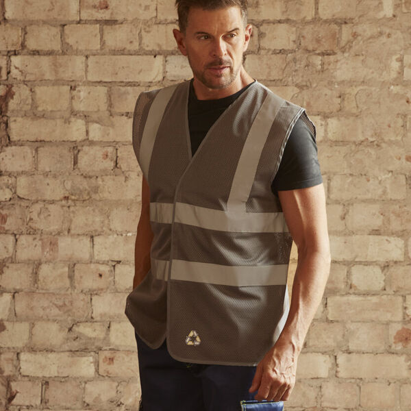 Top cool open mesh 2 band and braces waistcoat (HVW120) Thumbnail