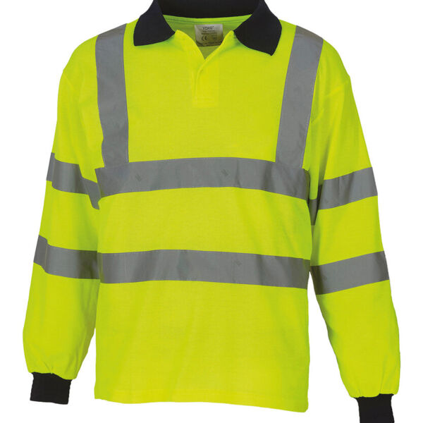Hi vis long sleeve polo (HVJ310) Thumbnail