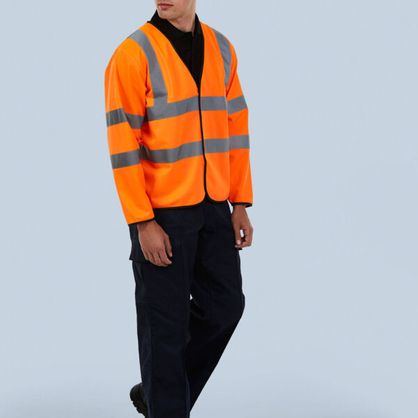 Uneek Adults Long Sleeve Hi-Viz Waistcoat Thumbnail