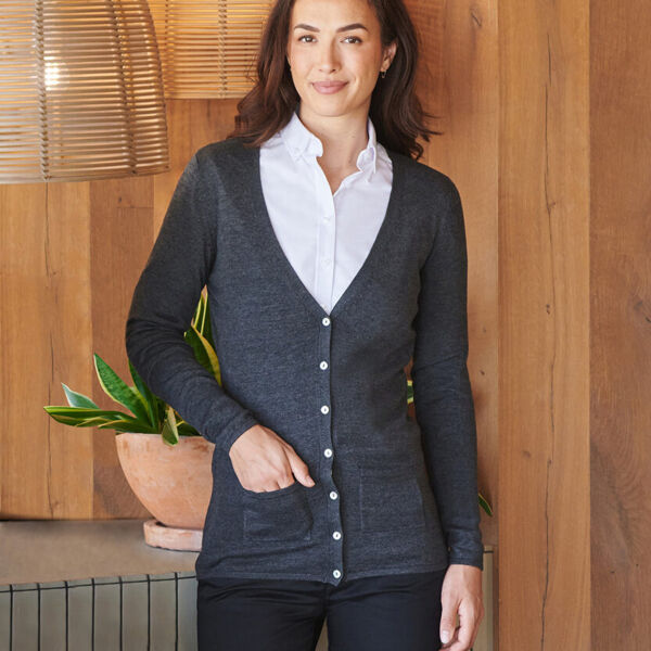 Olympus Women's v-button cardigan Thumbnail