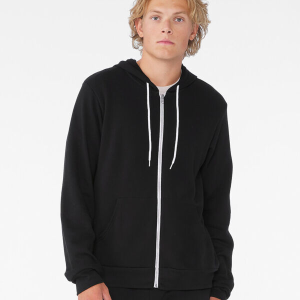 Unisex polycotton fleece full zip hoodie Thumbnail