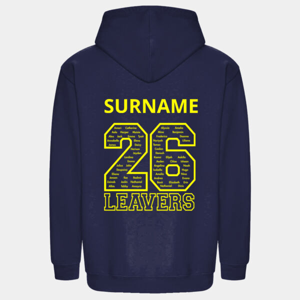 ADULT St Helens Leavers Hoodie 2026 personalised with your child's surname and initials Thumbnail