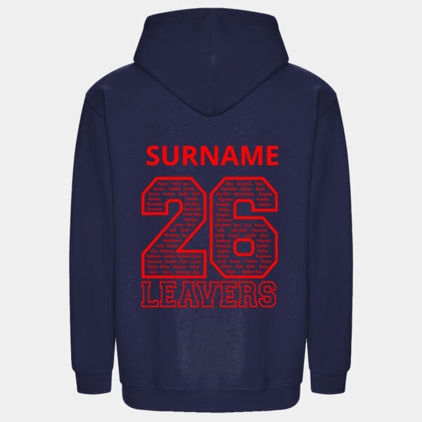 Bournemouth Park Adults Leavers Hoodie 2026 personalised with your child's initials and surname  Thumbnail