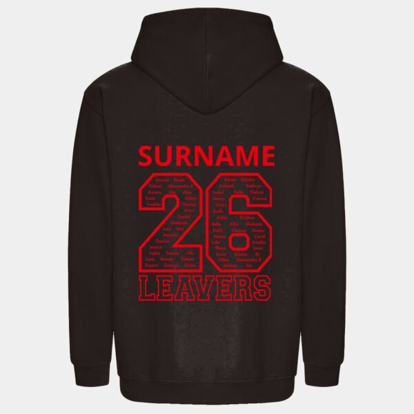 Sacred Heart Leavers Hoodie 2026 - Adult Sizes. Personalised with your child's initials and surname  Thumbnail