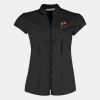 Women's continental blouse mandarin collar cap sleeve (tailored fit) Thumbnail