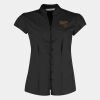 Women's continental blouse mandarin collar cap sleeve (tailored fit) Thumbnail