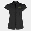 Women's continental blouse mandarin collar cap sleeve (tailored fit) Thumbnail