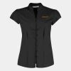 Women's continental blouse mandarin collar cap sleeve (tailored fit) Thumbnail