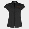 Women's continental blouse mandarin collar cap sleeve (tailored fit) Thumbnail