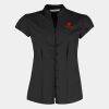 Women's continental blouse mandarin collar cap sleeve (tailored fit) Thumbnail
