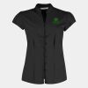 Women's continental blouse mandarin collar cap sleeve (tailored fit) Thumbnail