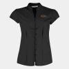 Women's continental blouse mandarin collar cap sleeve (tailored fit) Thumbnail