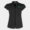 Women's continental blouse mandarin collar cap sleeve (tailored fit) Thumbnail