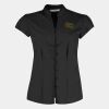 Women's continental blouse mandarin collar cap sleeve (tailored fit) Thumbnail