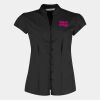 Women's continental blouse mandarin collar cap sleeve (tailored fit) Thumbnail