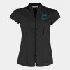 Women's continental blouse mandarin collar cap sleeve (tailored fit) Thumbnail