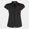 Women's continental blouse mandarin collar cap sleeve (tailored fit) Thumbnail