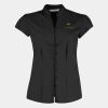 Women's continental blouse mandarin collar cap sleeve (tailored fit) Thumbnail