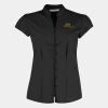 Women's continental blouse mandarin collar cap sleeve (tailored fit) Thumbnail