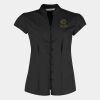 Women's continental blouse mandarin collar cap sleeve (tailored fit) Thumbnail