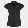 Women's continental blouse mandarin collar cap sleeve (tailored fit) Thumbnail