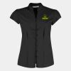 Women's continental blouse mandarin collar cap sleeve (tailored fit) Thumbnail