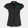 Women's continental blouse mandarin collar cap sleeve (tailored fit) Thumbnail