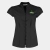 Women's continental blouse mandarin collar cap sleeve (tailored fit) Thumbnail