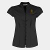 Women's continental blouse mandarin collar cap sleeve (tailored fit) Thumbnail