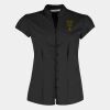 Women's continental blouse mandarin collar cap sleeve (tailored fit) Thumbnail